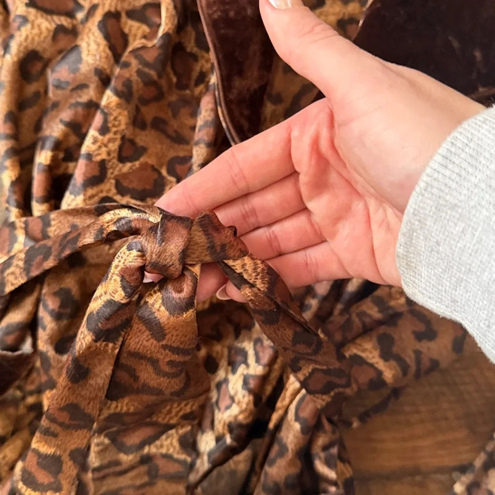Vintage Amanda Stewart Leopard Print Robe / Duster – Size M luxury look - Picture 7 of 9